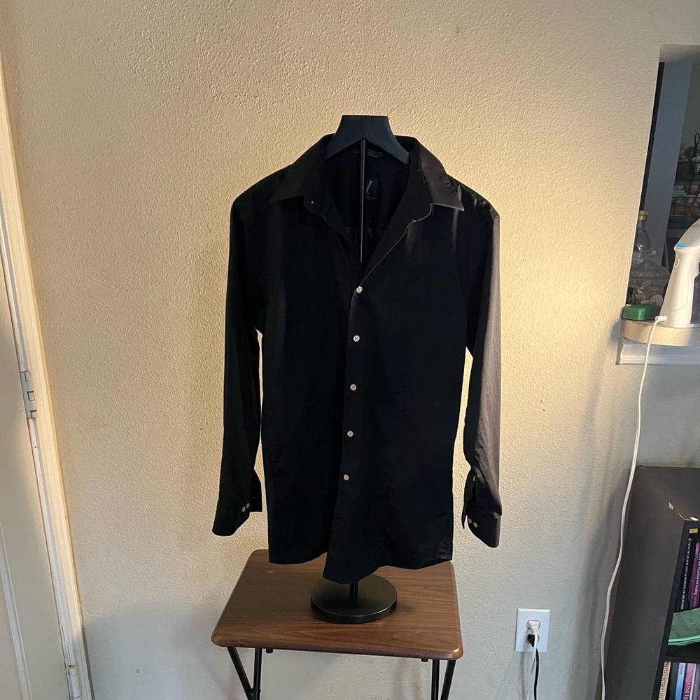Van Heusen Black Casual Button Down Shirt